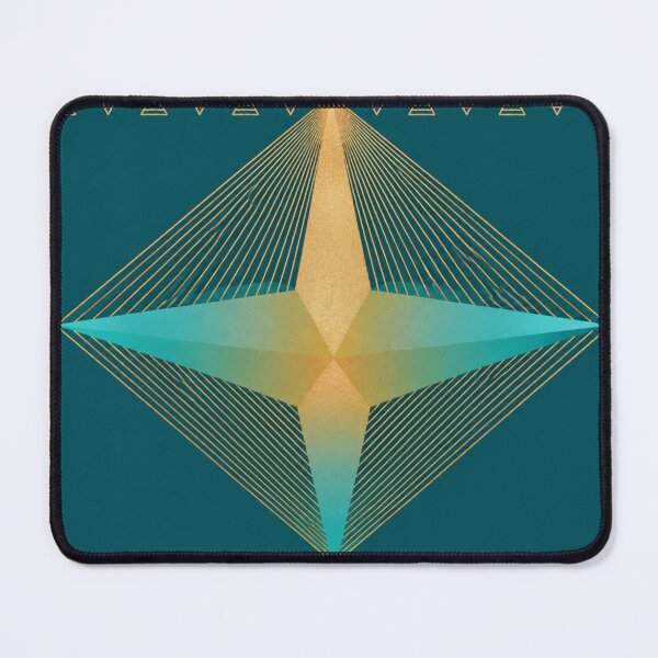 Item preview, Geometric Luxe Teal & Gold Zipper Pouch D designed and sold by IconicDesignsXd.