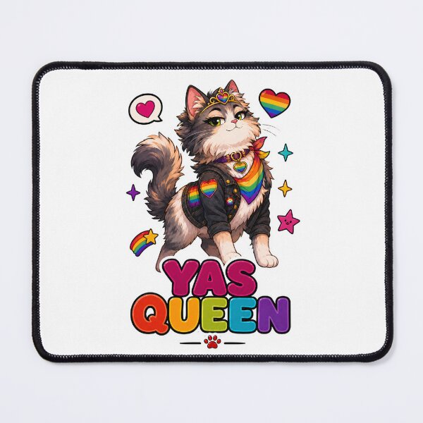 Item preview, Yas Queen Pride Cat Sticker designed and sold by MoodCats.