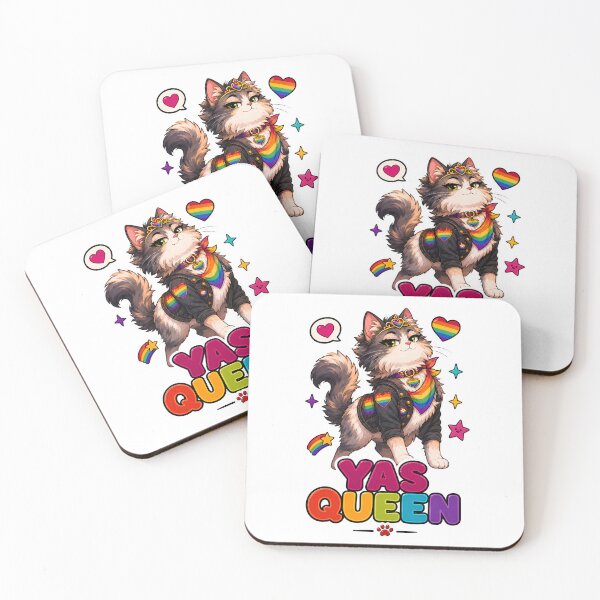 Item preview, Yas Queen Pride Cat Sticker designed and sold by MoodCats.