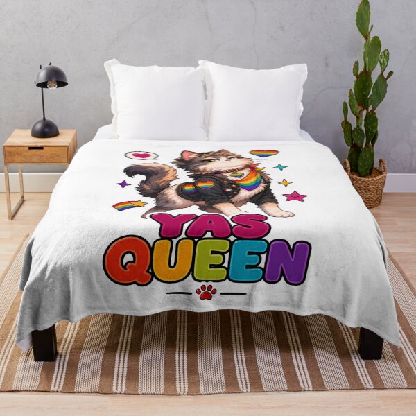 Item preview, Yas Queen Pride Cat Sticker designed and sold by MoodCats.