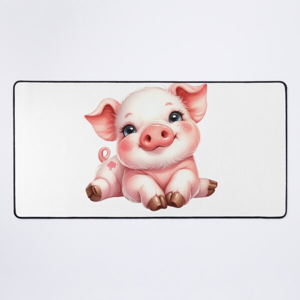 Item preview, Cute Baby Piglet Whimsical Pixar Style Illustration designed and sold by LunaPixelStudio.