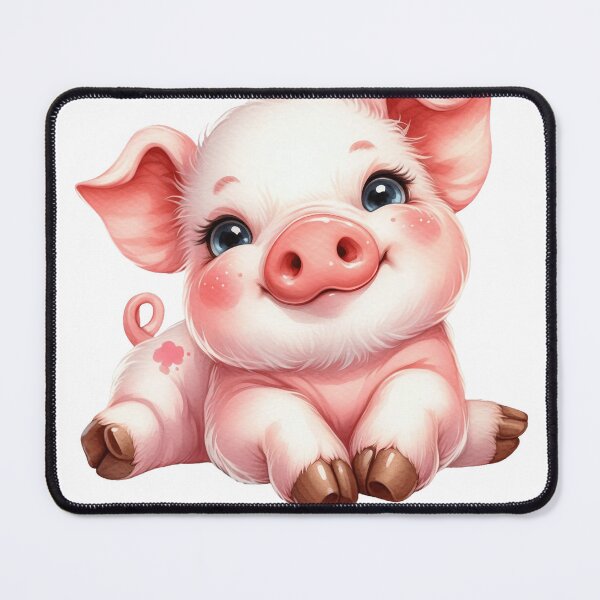Item preview, Cute Baby Piglet Whimsical Pixar Style Illustration designed and sold by LunaPixelStudio.