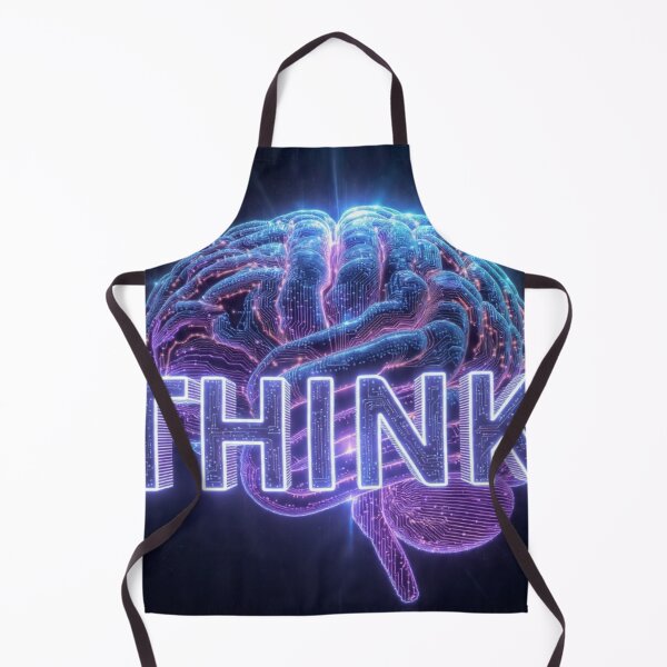 Item preview, THINK Neon Brain - AI Artificial Intelligence Tech T-Shirt designed and sold by AiNaturalsOnly.