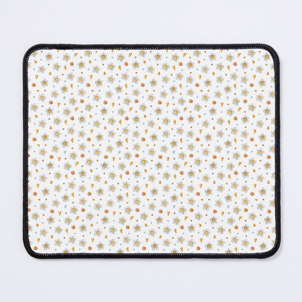 Item preview, Ditsy Daisy Watercolor Pattern — Soft Blue & Gold Wildflowers with Hearts on White designed and sold by DonnaRaine.