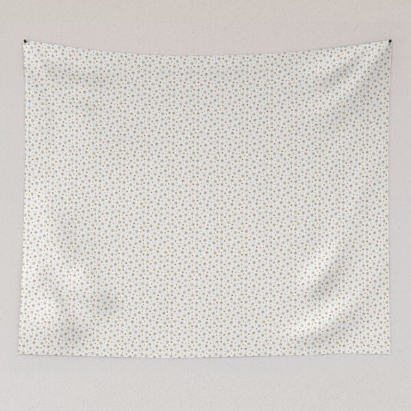 Item preview, Ditsy Daisy Watercolor Pattern — Soft Blue & Gold Wildflowers with Hearts on White designed and sold by DonnaRaine.