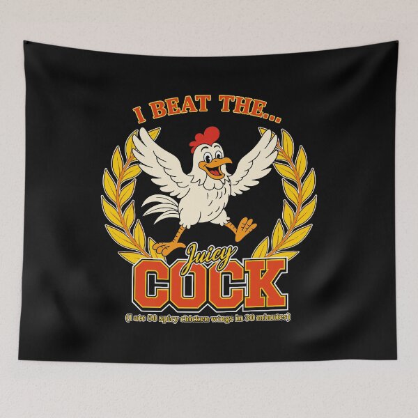 Item preview, I Beat The Juicy Cock I Ate 50 Spicy Chicken Wings In 30 Minutes designed and sold by LOUP-SOLI.