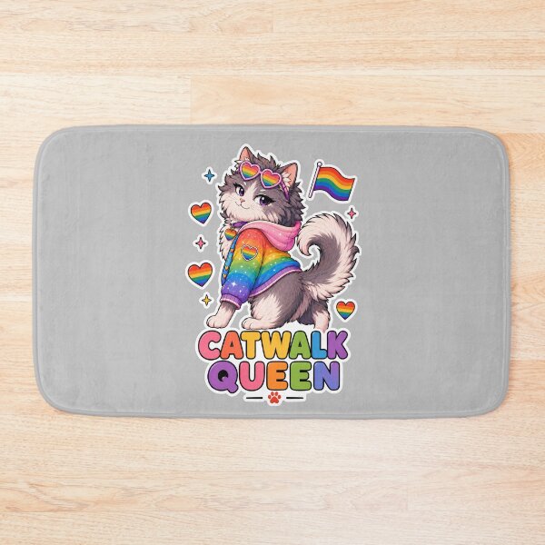 Item preview, Catwalk Queen Pride Cat Sticker designed and sold by MoodCats.