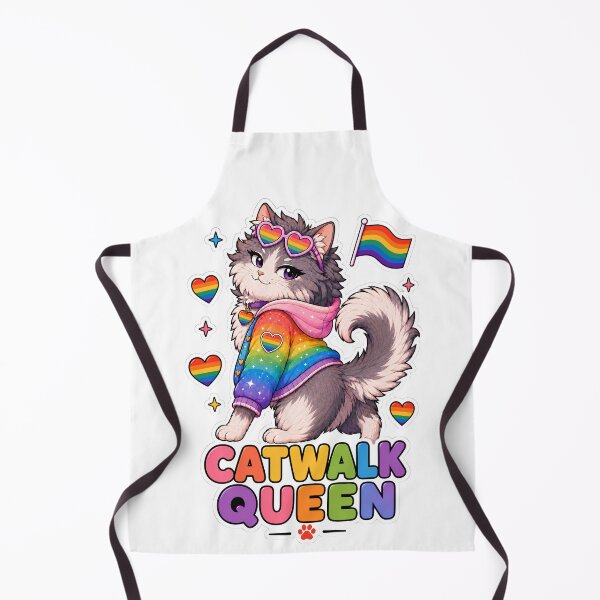Item preview, Catwalk Queen Pride Cat Sticker designed and sold by MoodCats.