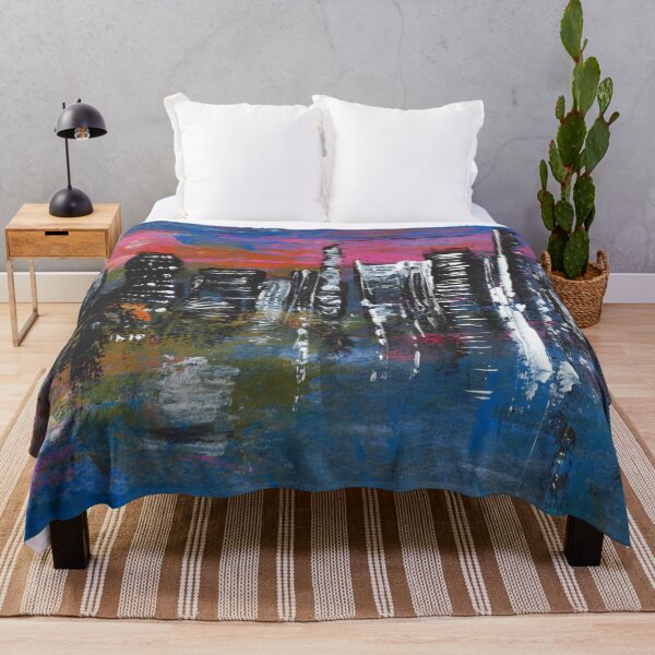 Item preview, City Sunset - Gritty Abstract Urban Skyline designed and sold by ShonaCallumArt.