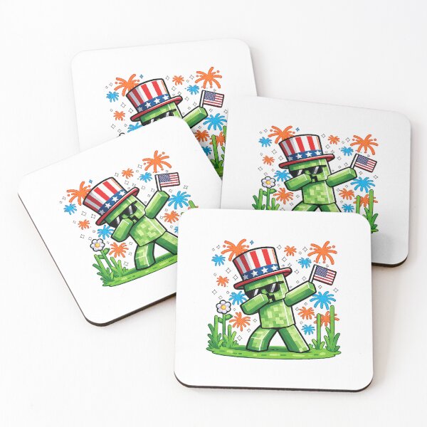 Item preview, 4th of july gamer pixel us flag gaming patriotic boys kids designed and sold by cass-vale-lab.