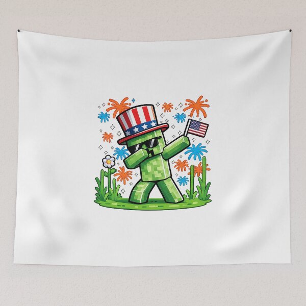 Item preview, 4th of july gamer pixel us flag gaming patriotic boys kids designed and sold by cass-vale-lab.