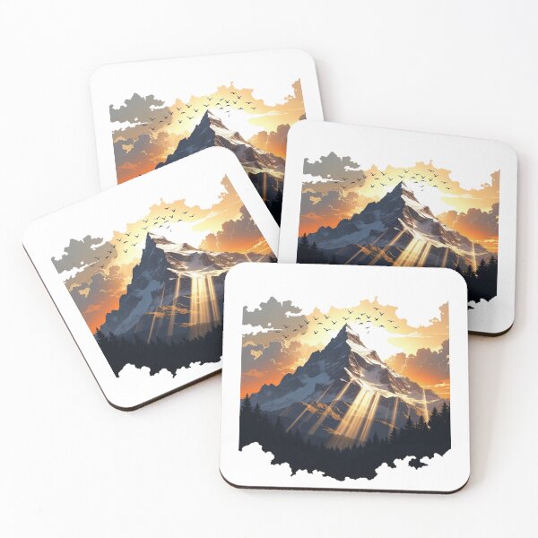 Item preview, Majestic Mountain Sunrise God Rays Nature Landscape  designed and sold by NatureHarmony16.