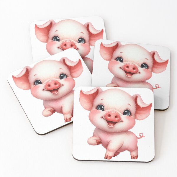 Item preview, Cute Baby Piglet Whimsical Pixar Style Illustration designed and sold by LunaPixelStudio.
