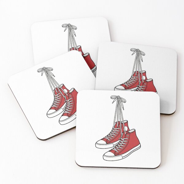 Item preview, Red High Top Sneakers Hanging by Laces designed and sold by Opal Aura .