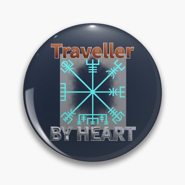Item preview, Viking Compass Vegvisir Traveller By Heart Nordic Symbol designed and sold by Heal of Souls Designs .