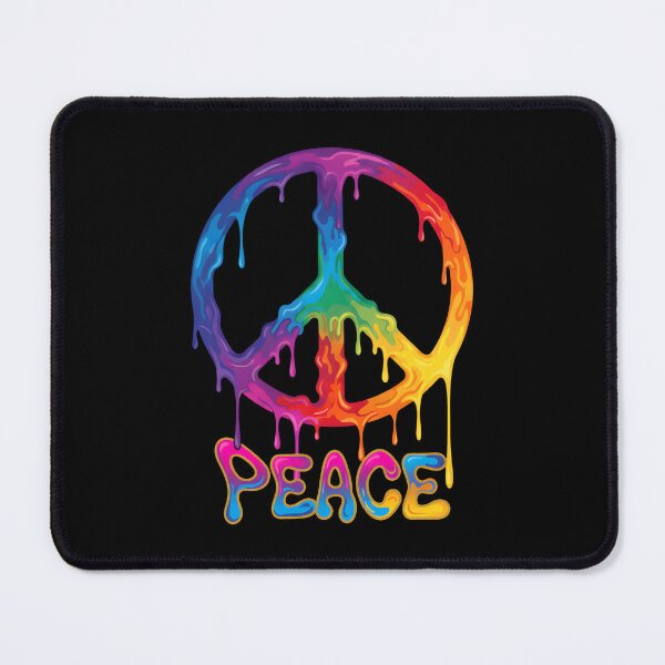 Item preview, trippy festival hippie tie dye PEACE peace sign designed and sold by LuminOrb.
