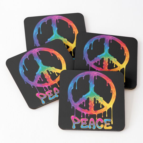 Item preview, trippy festival hippie tie dye PEACE peace sign designed and sold by LuminOrb.