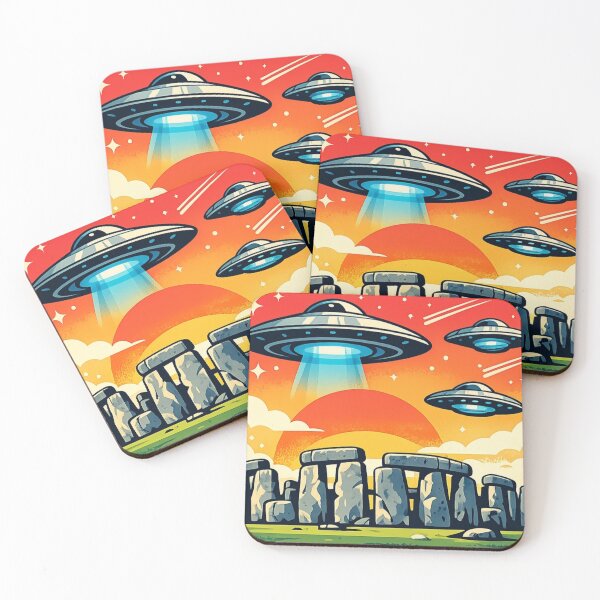 Item preview, Stonehenge Encounter – Ancient Mystery UFO Design designed and sold by Dogandesighn.