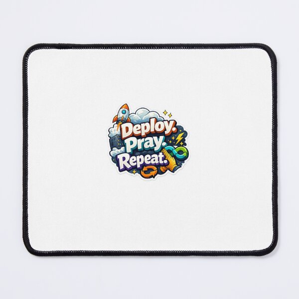 Item preview, Deploy Pray Repeat Programmer Sticker designed and sold by CGWebsolutions.