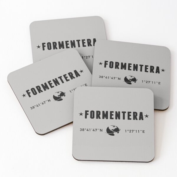 Item preview, Formentera Spain Coordinates Globe Typography designed and sold by capricedefille.