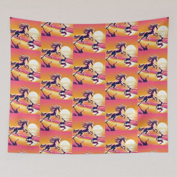 Item preview, Unicorn and Rabbit at Sunset – Whimsical Fantasy Design designed and sold by Dogandesighn.