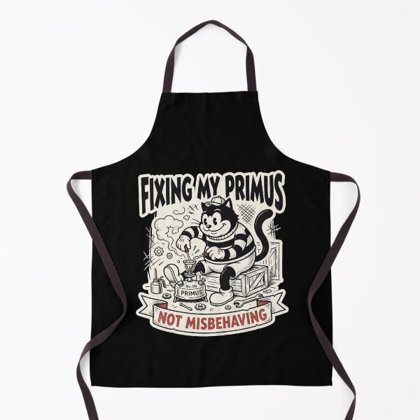 Item preview, Giant Black Cat Fixing Primus - 1930s Rubber Hose Cartoon designed and sold by quackynaut.