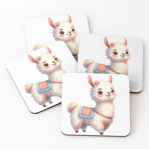 Item preview, Cute Baby Llama with Blanket Whimsical Illustration designed and sold by LunaPixelStudio.