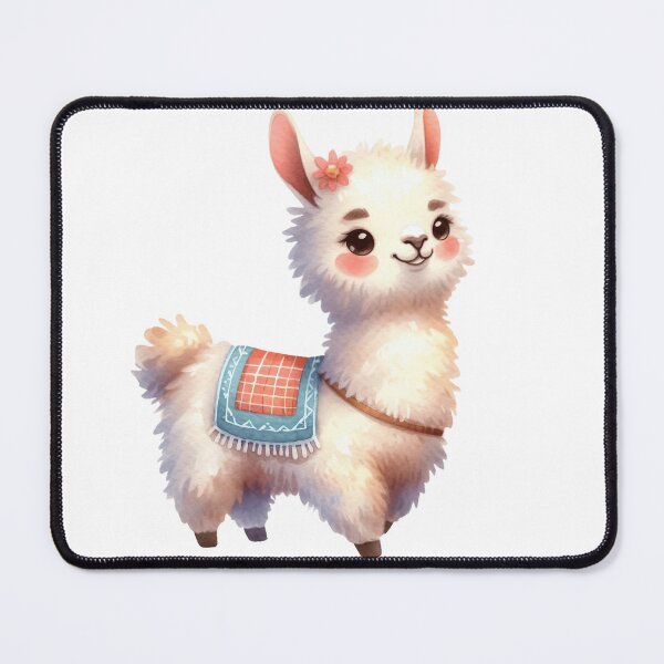 Item preview, Cute Baby Llama with Blanket Whimsical Illustration designed and sold by LunaPixelStudio.