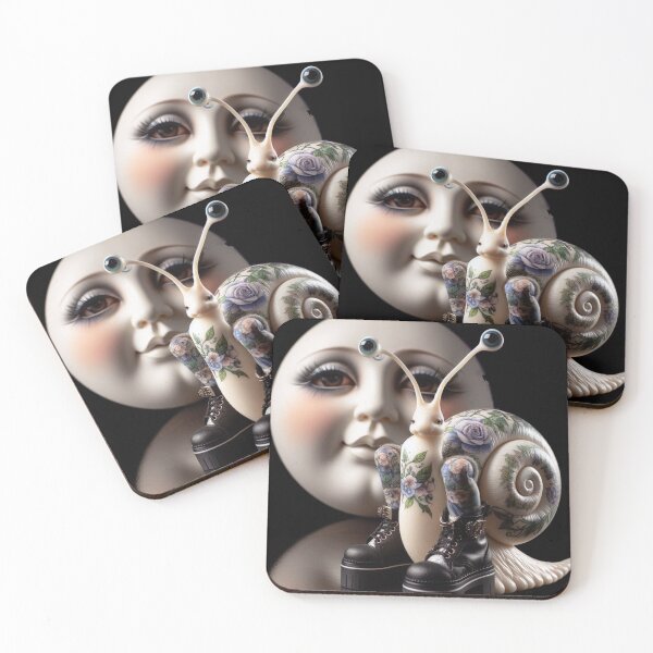 Item preview, Celestial Snail with Floral Tattoos designed and sold by LujziWorld.