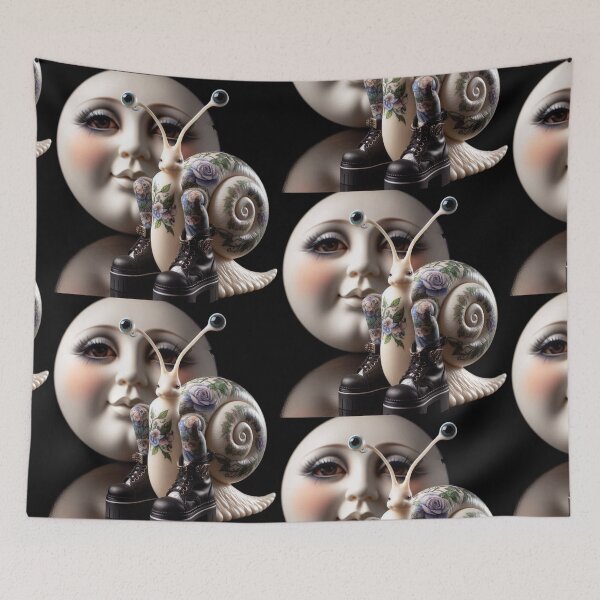 Item preview, Celestial Snail with Floral Tattoos designed and sold by LujziWorld.