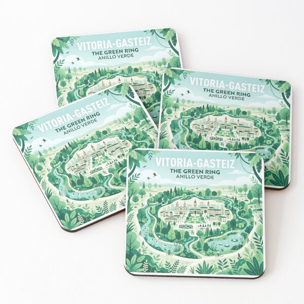 Item preview, Vitoria-Gasteiz Spain Nature Poster - Minimalist Green City Art designed and sold by ryanguas.