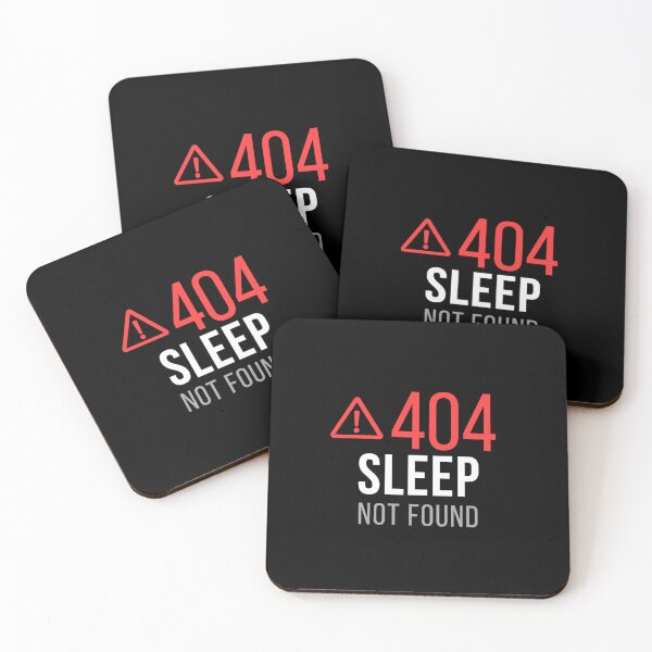 Item preview, 404 Sleep Not Found Funny Developer Sticker Programmer Insomnia Coder Gift designed and sold by TongTang.