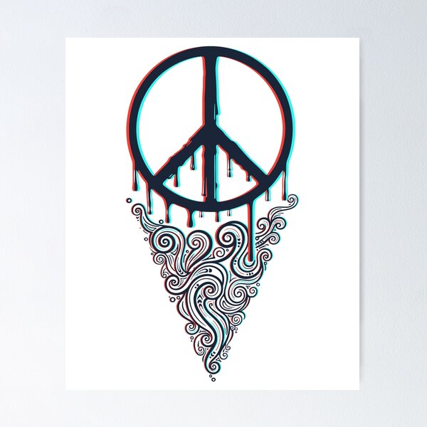 Item preview, trippy festival hippie mushroom peace sign rave designed and sold by LuminOrb.