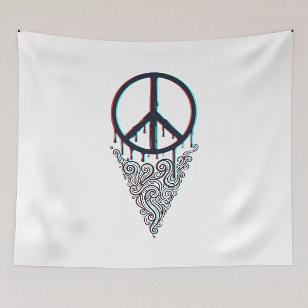 Item preview, trippy festival hippie mushroom peace sign rave designed and sold by LuminOrb.