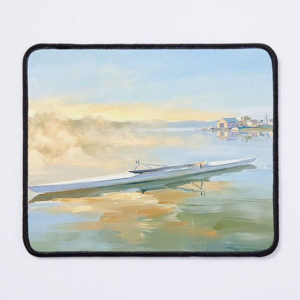 Item preview, Rowing Morning Mist on Still Water Abstract  designed and sold by Pastelle Art.