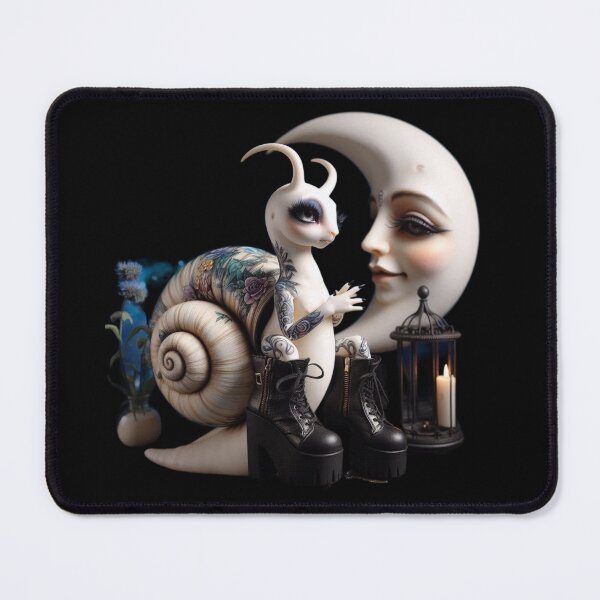 Item preview, Goth Snail with Moon and Candle designed and sold by LujziWorld.