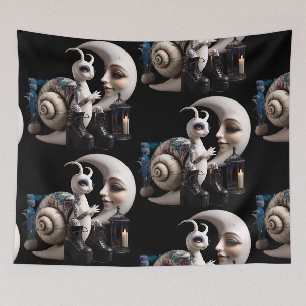 Item preview, Goth Snail with Moon and Candle designed and sold by LujziWorld.