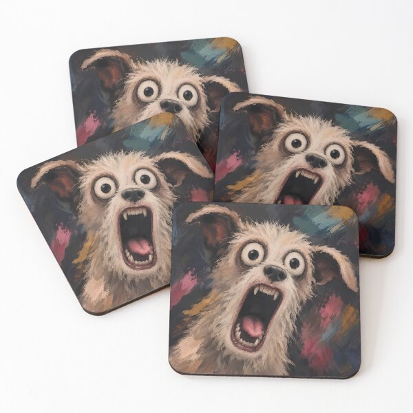 Item preview, Crazy Screaming Dog Horror Art designed and sold by VitSArt.