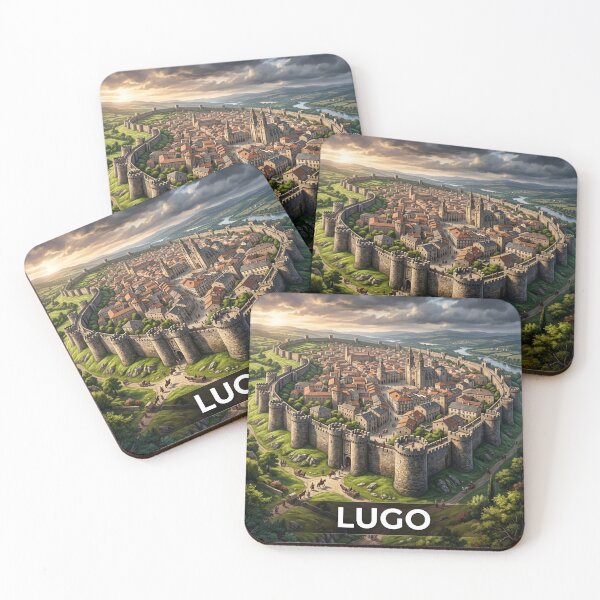 Item preview, Lugo Spain Roman Walls Poster - Epic Historical City Art designed and sold by ryanguas.