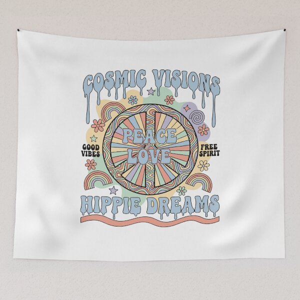 Item preview, Cosmic Visions Peace Love Hippie Dreams designed and sold by LuminOrb.
