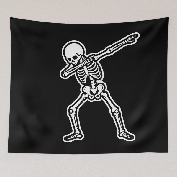 Item preview, Dancing Skeleton Dab Sticker | Funny Halloween Meme Art designed and sold by Olivra.