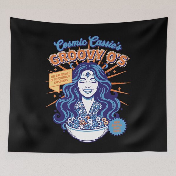 Item preview, Trippy Festival Hippie Cosmic Cassies Groovy Os designed and sold by LuminOrb.