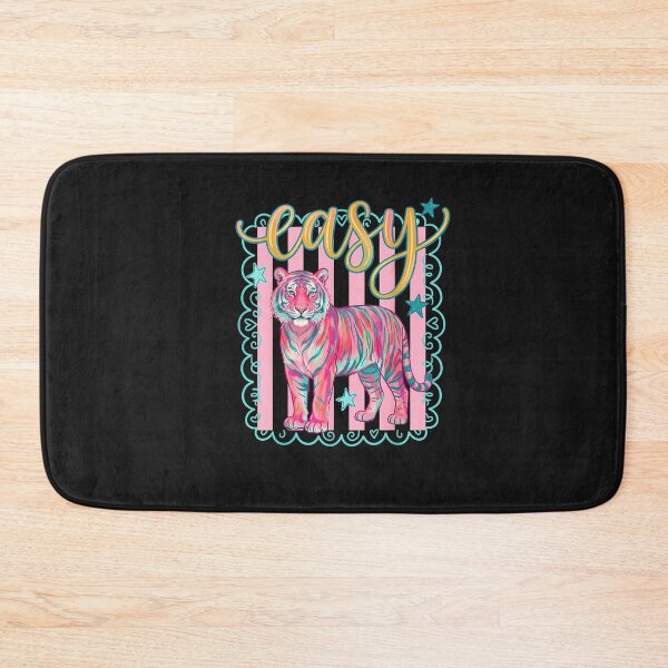Item preview, Easy Tiger Retro Pink Striped Tiger Graphic Preppy designed and sold by FrankIsabel.