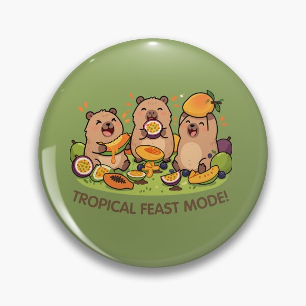 Item preview, Tropical Feast Mode – Cute Capybara Fruit Party designed and sold by BCapybara.