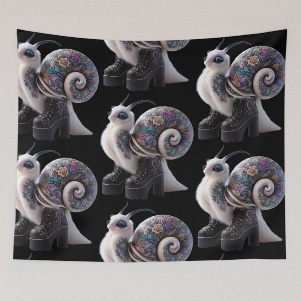 Item preview, Floral Shell Snail in Platform Boots designed and sold by LujziWorld.