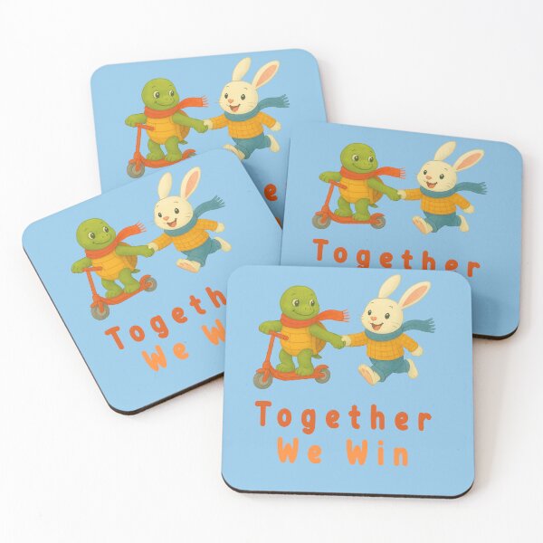 Item preview, Together We Win Turtle and Bunny Kids T-Shirt Design designed and sold by 555Design.