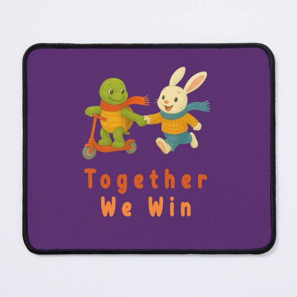 Item preview, Together We Win Turtle and Bunny Kids T-Shirt Design designed and sold by 555Design.