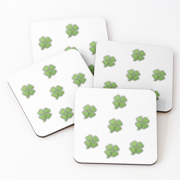 Item preview, Lucky Four Leaf Clover Pattern on Black designed and sold by Faali950.