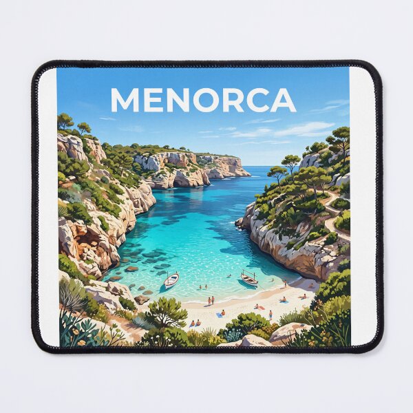 Item preview, Menorca Spain Coastal Poster - Turquoise Mediterranean Beach Art designed and sold by ryanguas.