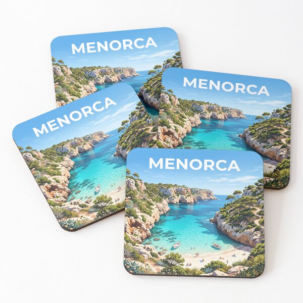 Item preview, Menorca Spain Coastal Poster - Turquoise Mediterranean Beach Art designed and sold by ryanguas.